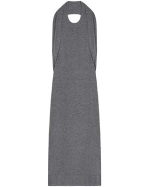 Courreges Courrèges Over The Shoulder Drape Dress - Grey
