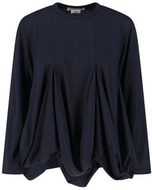 Comme des Garçons Pleated Sweater - Blue