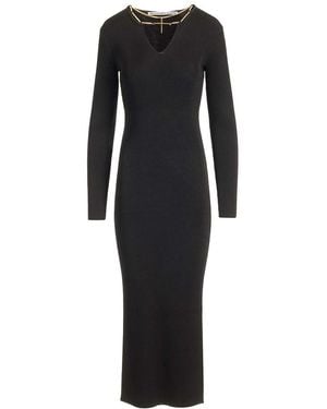 Alexander Wang Name Necklace Long Dress - Black