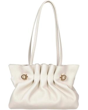 Ferragamo Soft Bag S Shoulder Bag - White
