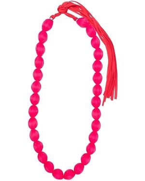 Pleats Please Issey Miyake Shibori Necklace - Pink