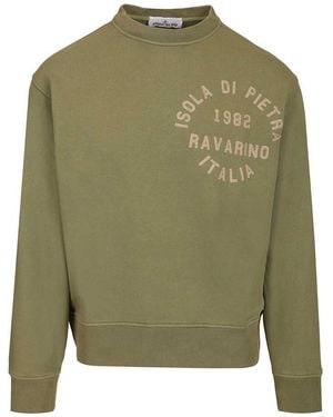 Stone Island Organic Cotton Crewneck Sweatshirt - Green