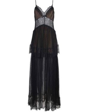 Self-Portrait Dress Made Of Polyester - Black