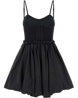 The Attico Taffeta Dress - Black