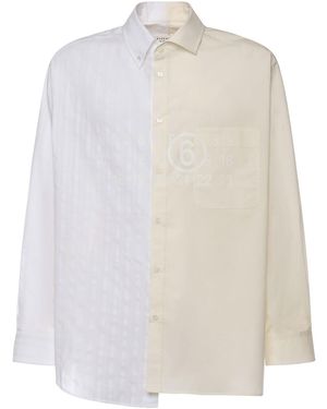 MM6 by Maison Margiela Numeric Signature Mm6 Cotton Shirt - White