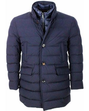 Moorer Tech Fabric Coat - Blue