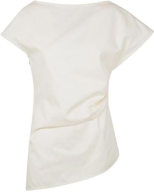 JW Anderson J. W.Anderson Asymmetric Draped Top - White
