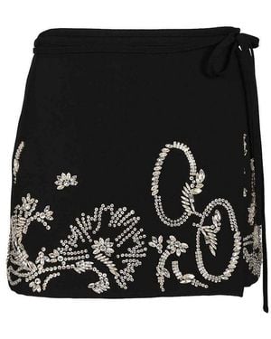 Dries Van Noten Wrap Miniskirt - Black