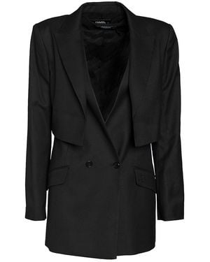 KARL LAGERFELD Tech Fabric Blazer - Black