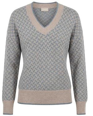 Drumohr V-Neck Sweater - Gray