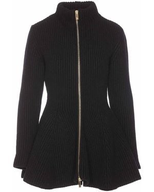 Alaïa Peplum Cardigan - Black