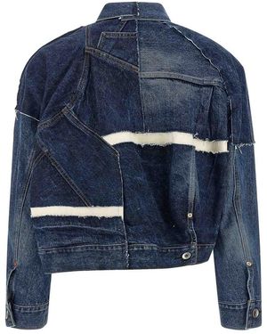 Sacai Patchwork Jacket in Black | Lyst UK