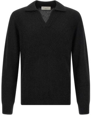 LARMERI STUDIO Cash Cashmere Polo Shirt - Black