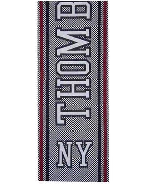 Thom Browne Logo Varsity Scarf - White