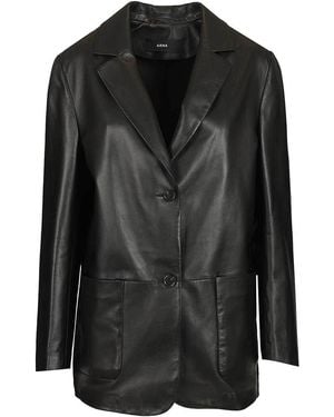 Arma Ohann Leather Blazer - Black