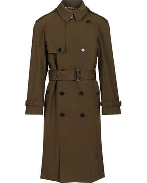 Burberry Long And Light Cotton Trench Coat - Brown