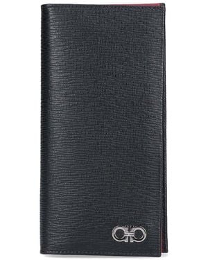 Ferragamo Gancini Organizer Bifold Wallet - Grey