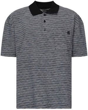 Etro Striped Cotton Polo Shirt - Grey