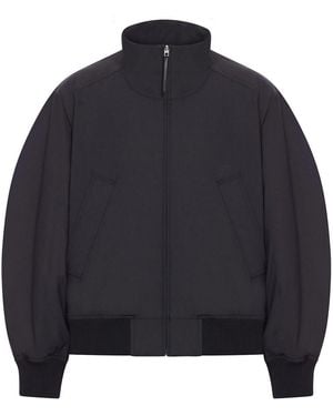 Jacquemus Le Bomber Aero Jackets With A Raised Collar - Blue