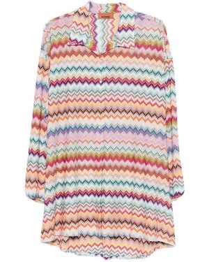 Missoni Chevron-Patterned Shirt - White