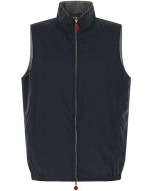Kiton Double Face Nylon Vest - Blue