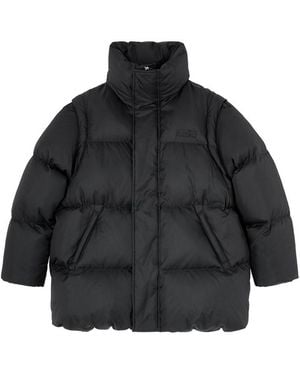 MM6 by Maison Margiela Midi Down Jacket - Black