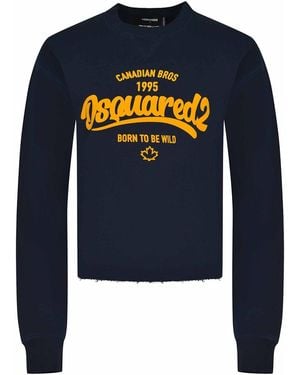 DSquared² Sweatshirt Made Of Cotton - Blue