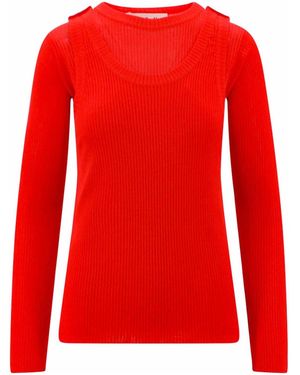 Marni Ribbed Viscose Top - Red