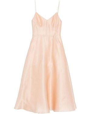 Alberta Ferretti A-Line Midi Dress - Pink