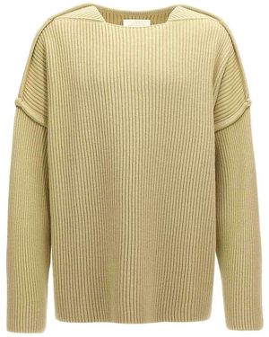 Jil Sander Geometric Neckline Jumper - Natural