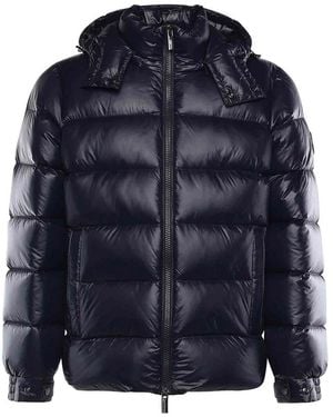 Heskimo Nylon Down Jacket With Logo - Blue