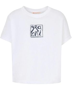 Marni Short-Sleeved T-Shirt With Logo - White