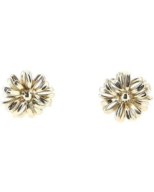 Dries Van Noten Flower Earrings - Metallic