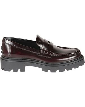 Tod's Leather Loafers - Grey