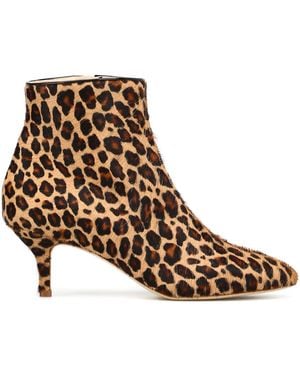 Polly Plume Janis Haircalf Ankle Boots - Brown