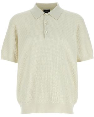 Brioni Knit Polo Shirt - White
