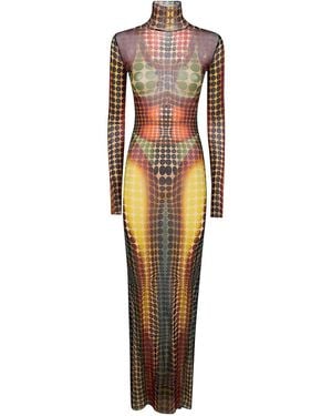 Jean Paul Gaultier Re-Edition Long Dress High Neck - Orange