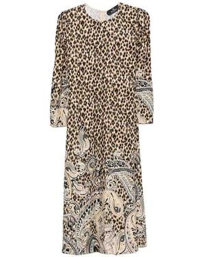 Etro Dress Animalier - Natural