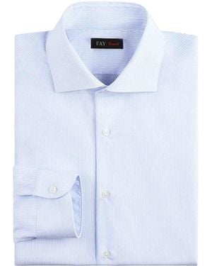 Fay Travel Shirt French Neck - Blue