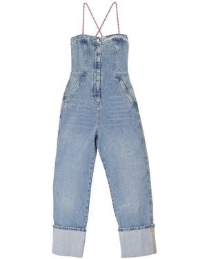 Moschino Abito Salopette 14 Oz Denim - Blue