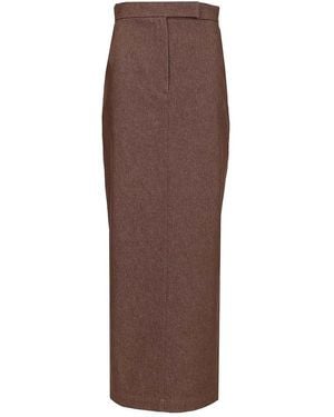 Max Mara Long Pencil Skirt - Brown