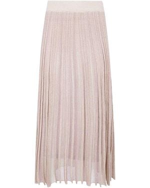 Blugirl Blumarine Stripes Lux Skirt - Pink