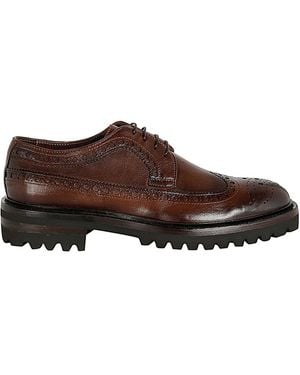 Corvari Lace Up Horse Rubber Bottom - Brown