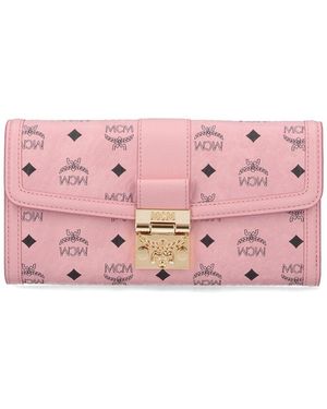 MCM Portafoglio Con Catena - Rosa