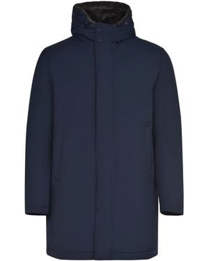 Herno Parka Made Of Polyester - Blue