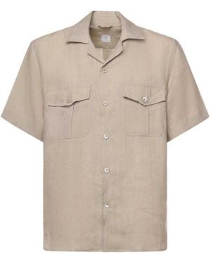 Eleventy Linen Shirt<Br - Natural