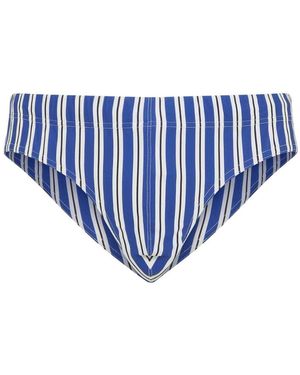 Tom Ford Regimental Stripe Swim Brief - Blue
