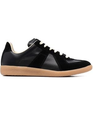 Maison Margiela Replica Low-Top Leather Trainers For - Black