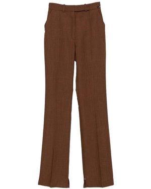 Elisabetta Franchi Wool Trousers - Brown