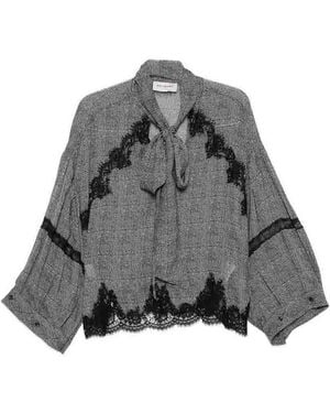 Ermanno Scervino Prince Of Wales Print Blouse - Gray